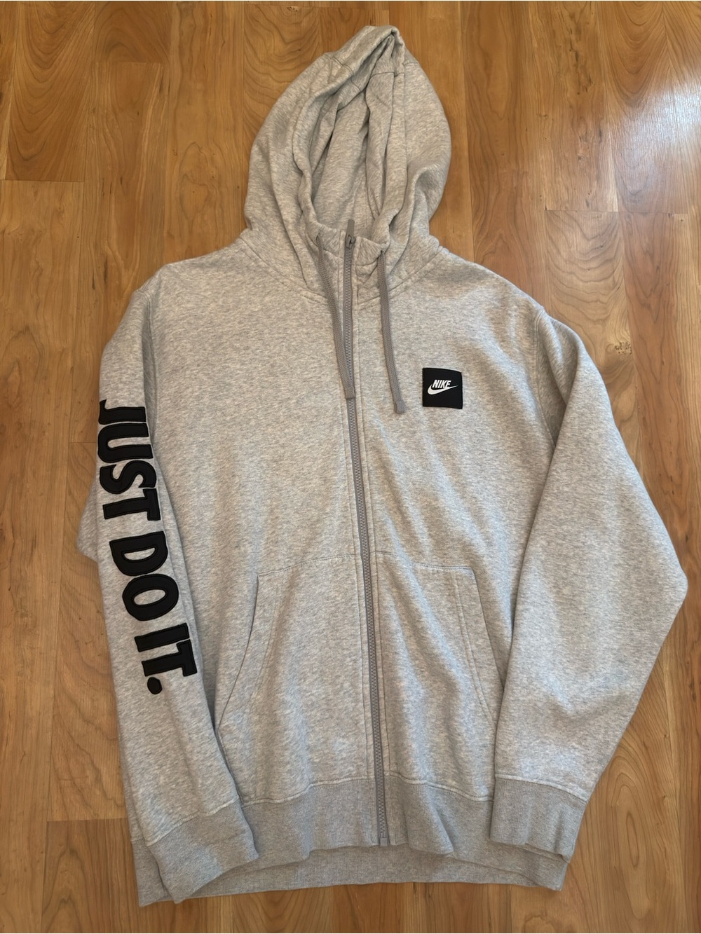 Nike Men's Sportswear JDI Full-Zip Mix Fleece Hoodie Mens Large Grey BV5080-050